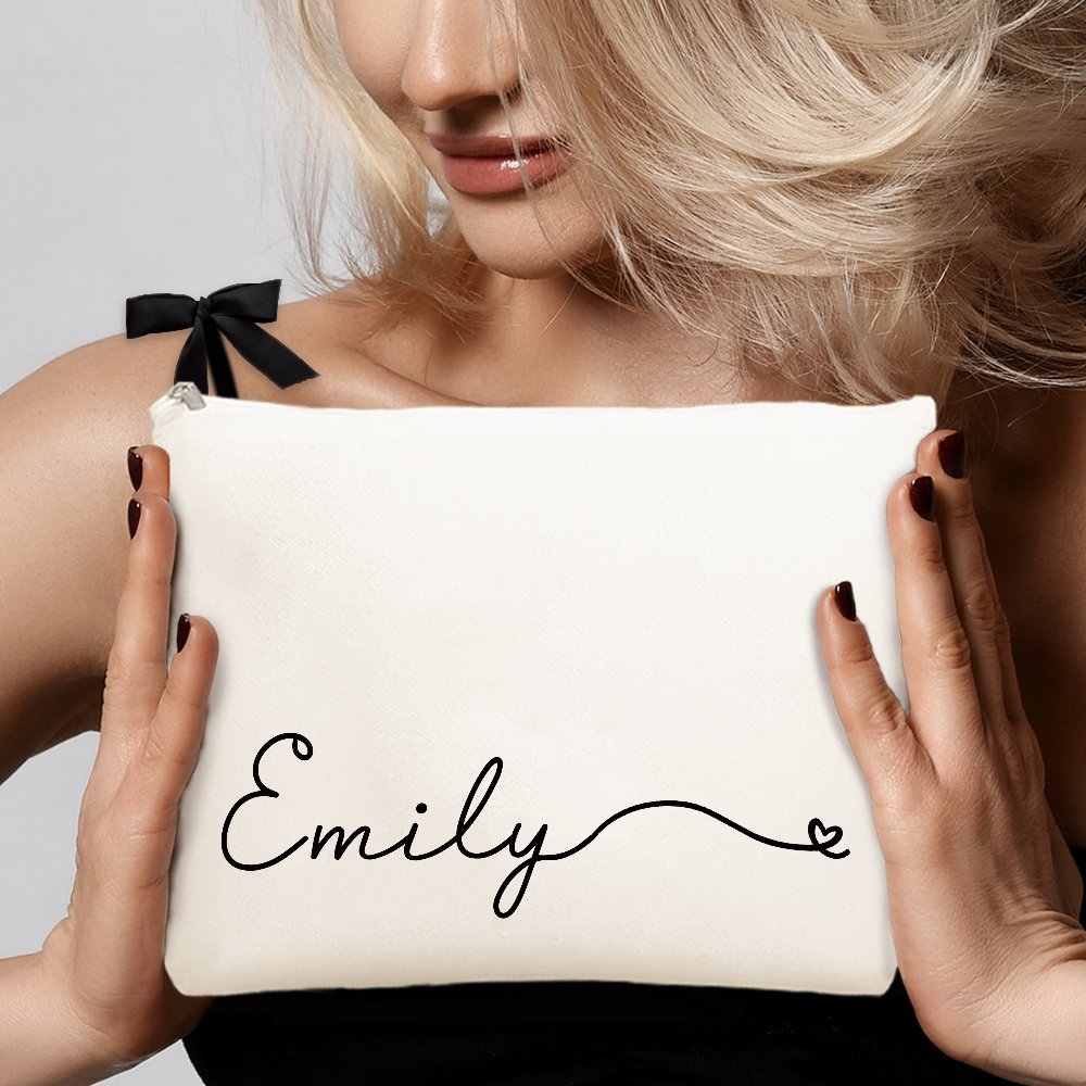 Monogram Custom Case - Bolsa de Maquillaje de Lona con