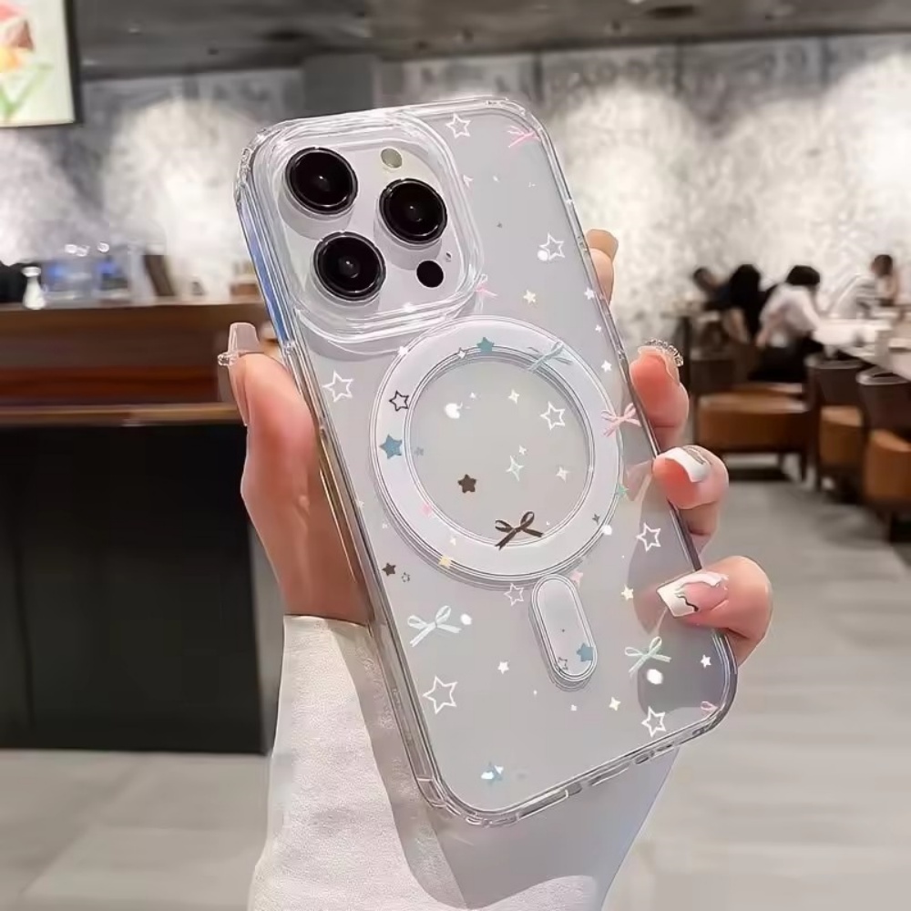 Phone Cases With Magsafe - Funda transparente con estampado de lazo