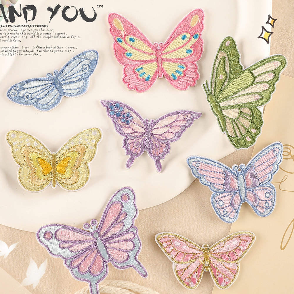 Phone Cases Eco Friendly - Parches bordados autoadhesivos de mariposa de