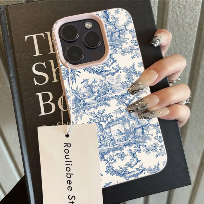 Phone Cases Trendy - Funda de teléfono de porcelana blanca