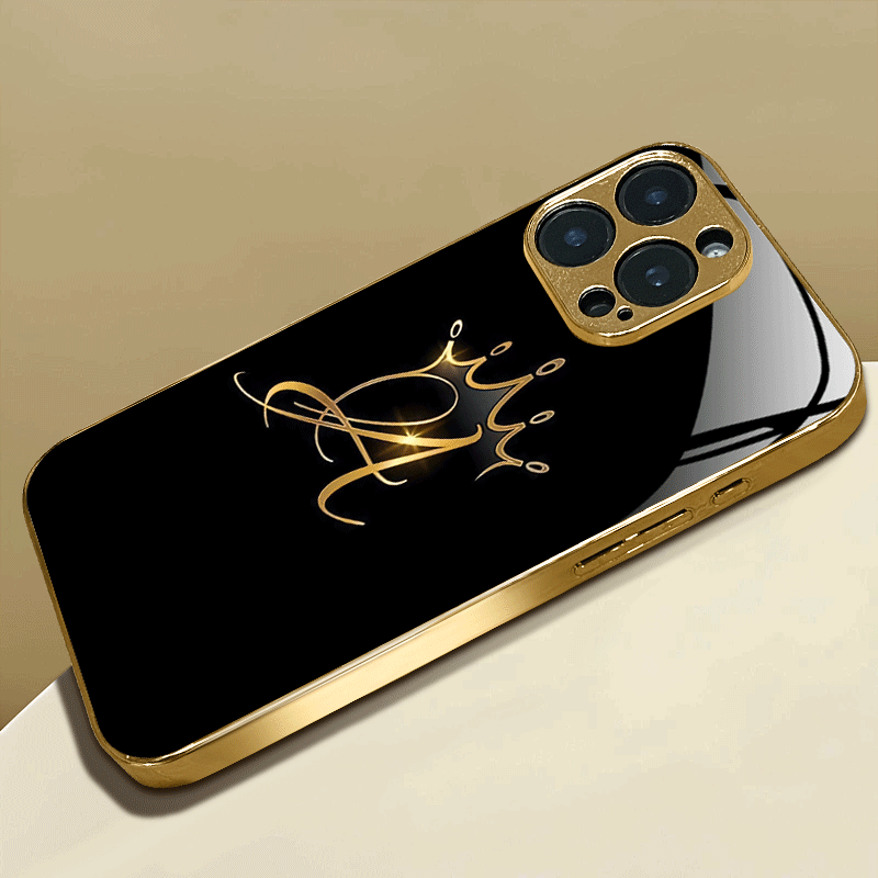Monogram Custom Case - Funda rígida Noble Golden Crown Monogram