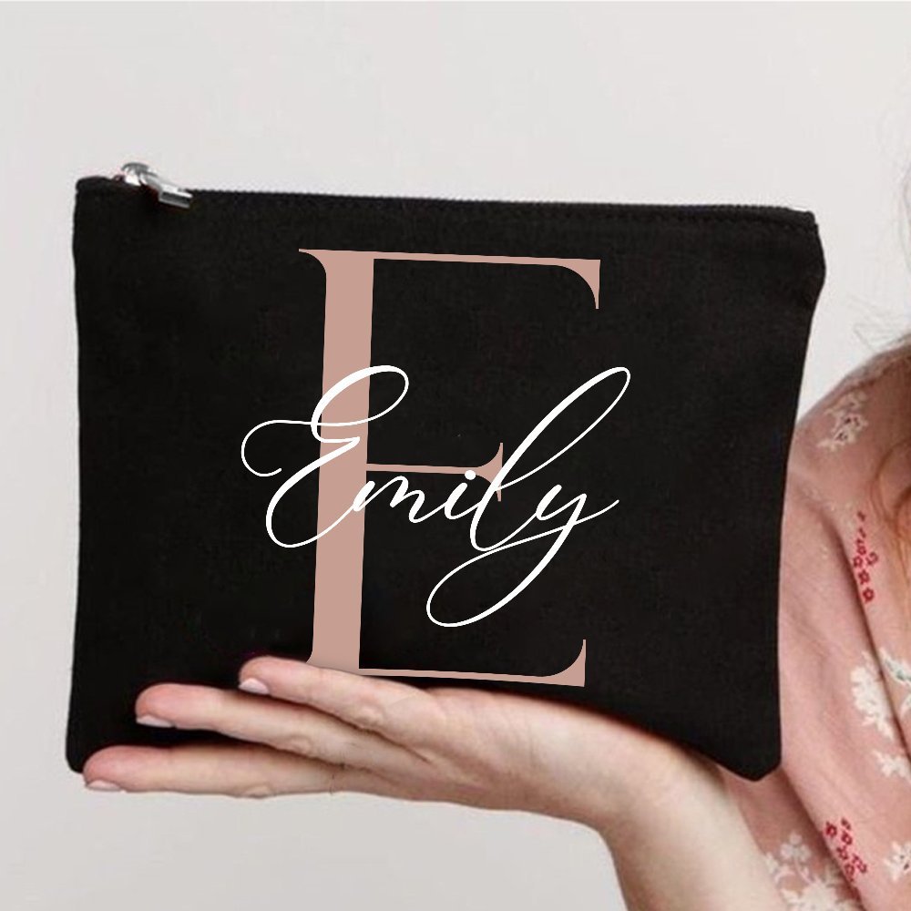Monogram Custom Case - Bolsa de Maquillaje Personalizada con Iniciales,