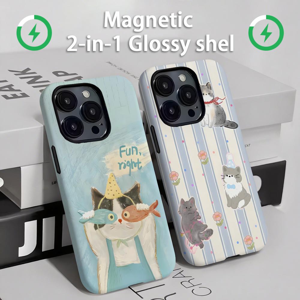 Phone Cases Popular - Funda de teléfono con gatos y