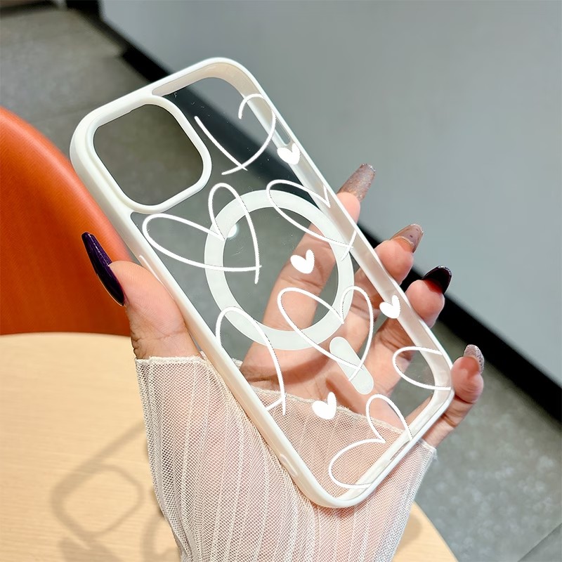 Phone Cases With Magsafe - Funda Magnética Transparente Antigolpes de PC+TPU