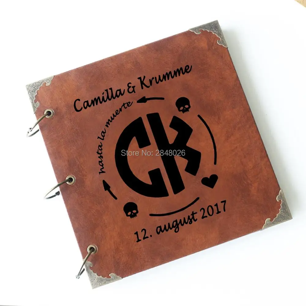 Monogram Custom Case - Libro de invitados de boda con