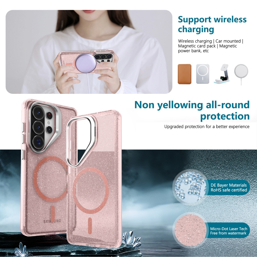 Funda transparente con purpuri - Military Grade Case reseña y precio