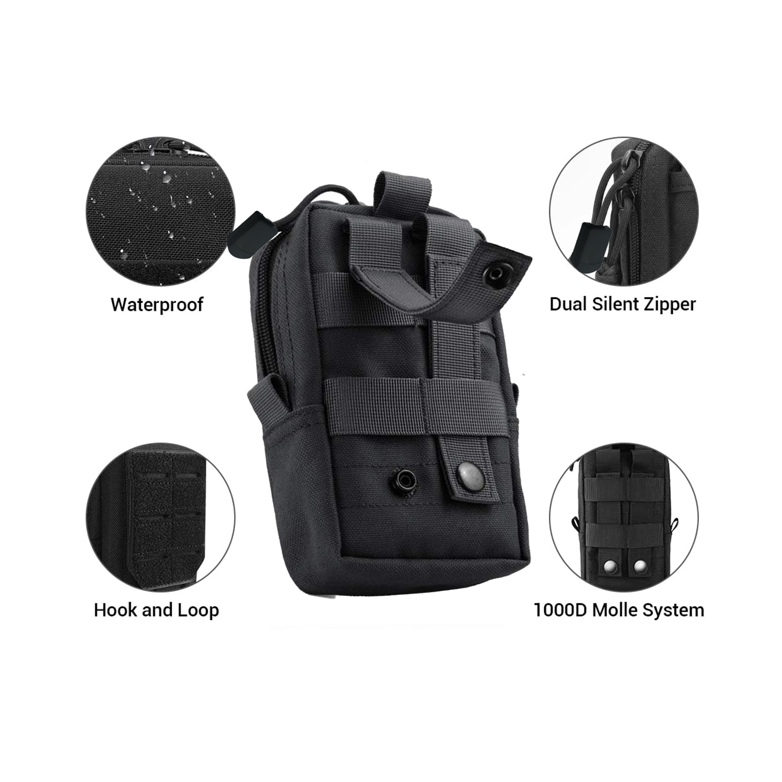 Bolsa táctica Molle, riñonera  - Military Grade Case reseña y precio
