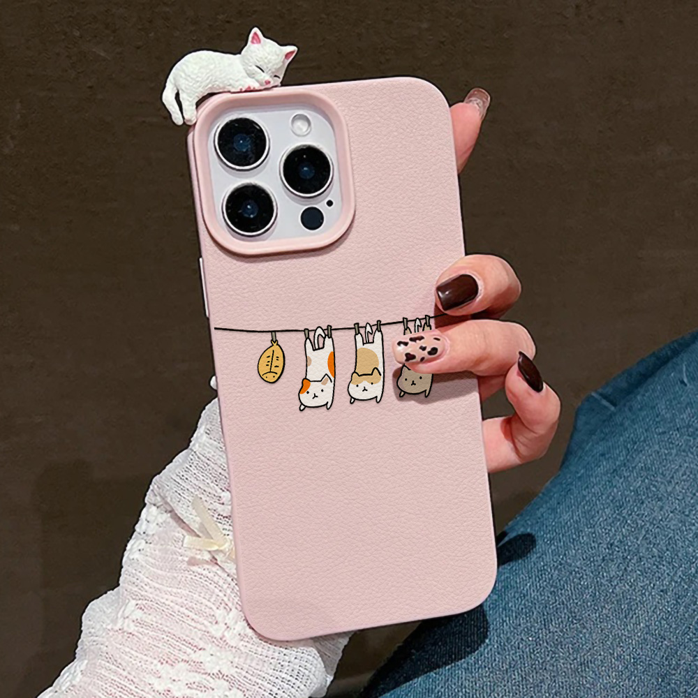 Funda de cuero con bonito gato - Phone Cases Leather reseña y precio